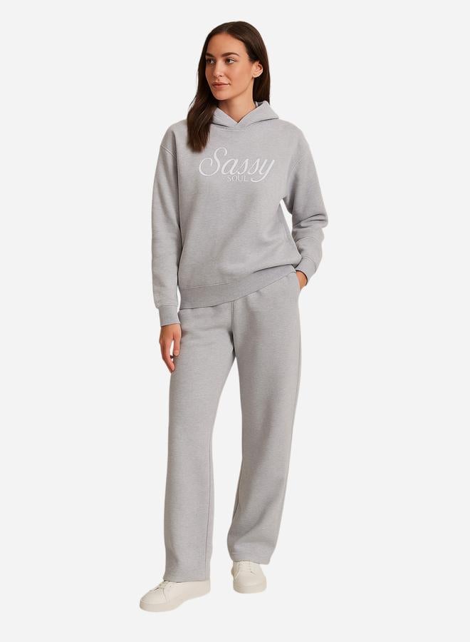 victor and jane Grey Sassy Soul Slogan Hoodie - 100% Cotton Fleece - Image 5