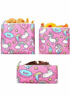 Y&D 3 Pcs Reusable Sandwich Bags Washable Dual Layer Snack with Zipper Sizes Cute Lunch Baggies Food Storage Cartoon Pouch for Kids  - Image 1