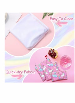 Y&D 3 Pcs Reusable Sandwich Bags Washable Dual Layer Snack with Zipper Sizes Cute Lunch Baggies Food Storage Cartoon Pouch for Kids  - Image 4