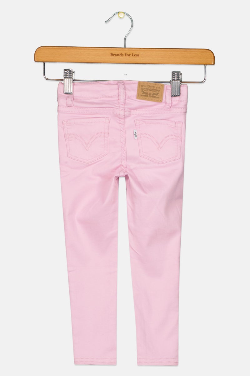 Levi's Toddlers Girl Super Skinny Fit Solid Pants, Light Lavander - Image 3