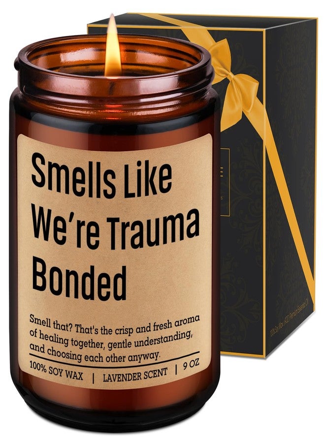 LEADO Scented Candle, Sister Gifts, Trauma Bonded Funny Gifts for Friends - Emotional Support, Fathers Day, Birthday Presents for Best Friend, Siblings, Coworkers - Friendship Ideas for Women, Men - Image 1