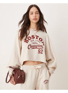 Miss Selfridge Graphic Cropped Sweatshirt  - Image 1