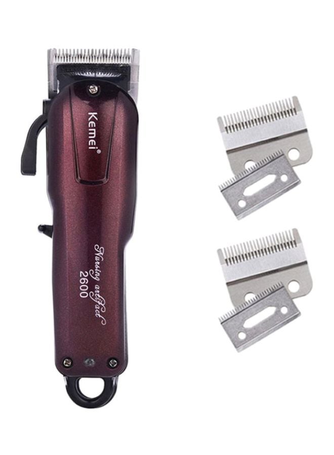 Kemei Km-2600 Electric Shaver With Hair Clipper Brown 7.48 x 1.77 x 1.77inch - Image 1