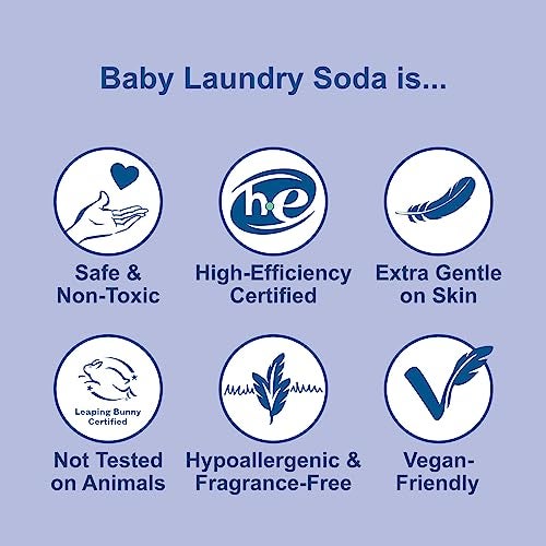 Nellie's Natural Baby Powder Laundry Detergent Tin - 50 Loads - Safe For Infants Sensitive Skin - Fragrance-Free and Hypoallergenic - (Made in Canada) - Image 5
