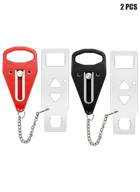 Portable Door Lock Extra Lock for Additional Privacy and Safety in Home,Hotel and Apartment,Prevent Unauthorized Entry,Protect Family Security in Traveling,Home,Bedroom,Hotel,Apartment(2 PCS)