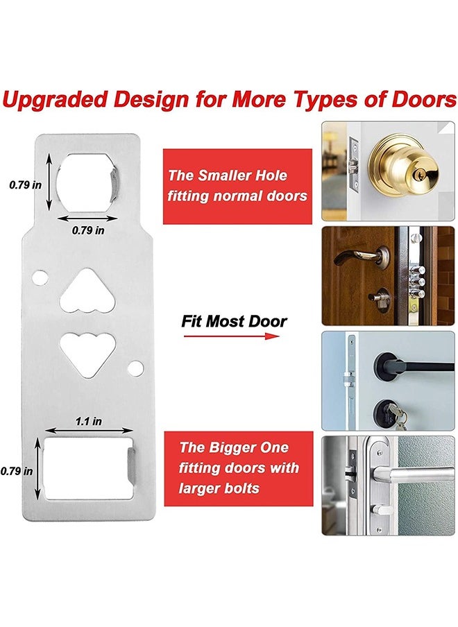 HY Portable Door Lock Extra Lock for Additional Privacy and Safety in Home,Hotel and Apartment,Prevent Unauthorized Entry,Protect Family Security in Traveling,Home,Bedroom,Hotel,Apartment(2 PCS)  - Image 2