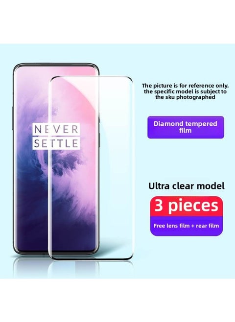 فيلم One Plus 7pro المقسى 1 Plus 7 فيلم الهاتف المحمول One Plus 7 تغطية كاملة للشاشة تغطية كاملة Oneplus 1 7p ترطيب عالي اللون: فيلم ماسي فائق الوضوح مقاوم للانفجار √ 3 قطع من الفيلم الخلفي مع أبعاد العدسة: One Plus 7TPro