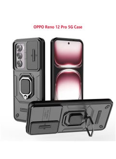 X-level OPPO Reno 12 Pro 5G Case, 360° Metal Ring Kickstand Shell, 2 in 1 Hybrid Shockproof Protective Phone Back Cover for OPPO Reno 12 Pro 5G  - Image 1