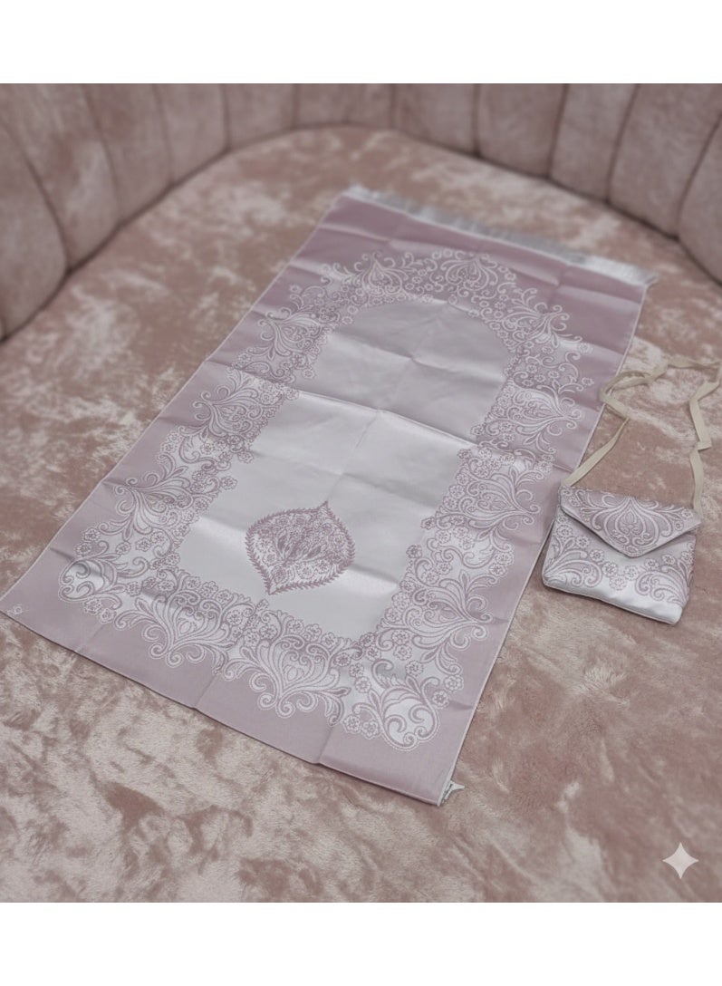 Luxury Prayer Mat with Matching Carrying Bag – Soft Classic Pattern Design, Portable Set for Travel and Gifting (Assorted Colors & Styles). - Image 2