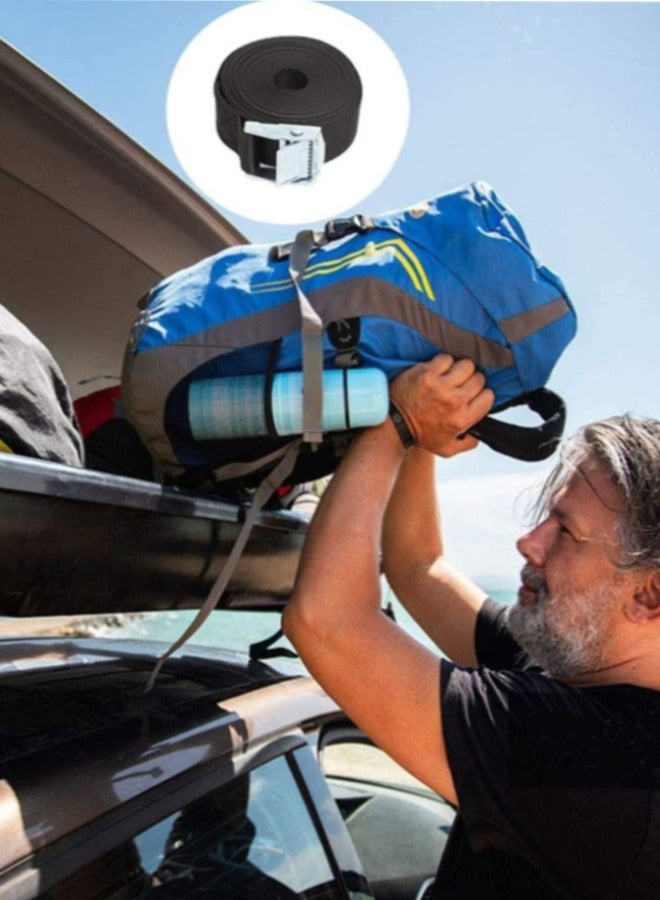 Tie Down Straps, 4 Pack Heavy Duty Lashing Straps Tensioning Belts with Adjustable Cam Buckle for Car Luggage and Garden Tent Bundled Fixed, 2.5cm*1m - Image 5