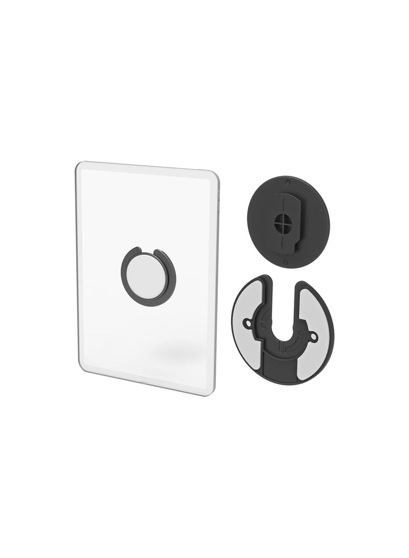 Bukela Universal Tablet Wall Mount Base, Adjustable 90 Degree Swivel Tablet Stand for iPad/Kindle/Apple TV Box/E-reader/Router Universal Electronic Device Wall Mount Storage (Black)  - Image 1