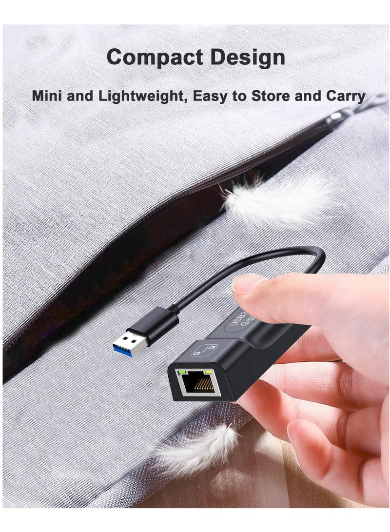 Switch Wired Internet LAN Adapter, 1000Mbps Ethernet Adapter for Nintendo Switch/Switch OLED, Wii U, Mac Computer, Windows Laptops - USB to Ethernet Adapter, USB 3.0 Network, Switch Accessories