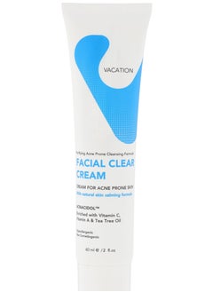 Cleansing Face Cream for acne-prone skin-with a soothing formula for normal skin-enriched with vitamin C, vitamin A and tea tree oil - 60 ml