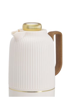Badraig 2-Piece Coffee And Tea Vacuum Flask Off White/Gold 1 Liter  - Image 3