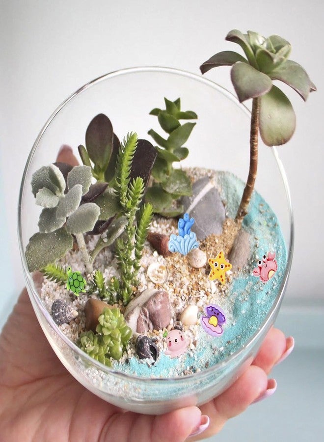 HETRUUOP 100 pcs Mini Ocean Resin Animals Plastic Animals Marine Miniature Aquarium Ornaments Decorations for DIY Fish Tank Potted Micro Fairy Garden Dollhouse (100PCS Marine Animal Set) - Image 4