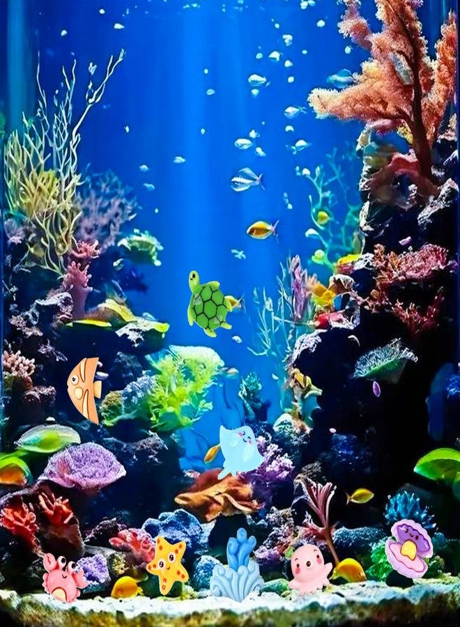 HETRUUOP 100 pcs Mini Ocean Resin Animals Plastic Animals Marine Miniature Aquarium Ornaments Decorations for DIY Fish Tank Potted Micro Fairy Garden Dollhouse (100PCS Marine Animal Set) - Image 5
