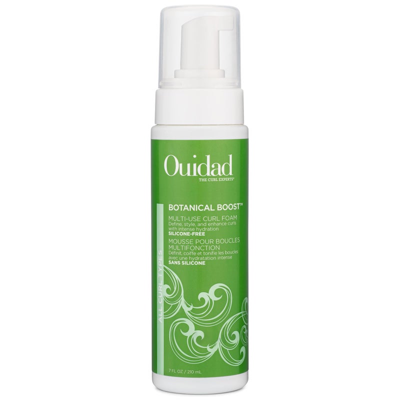 Ouidad Botanical Boost Multi-Use Mousse for Curly Hair, 7 fl oz, Lightweight Hair Styling Foam, Curl Enhancer Restores, Hydrates & Adds Shine, No Silicone, Sulfates & Parabens - Image 1