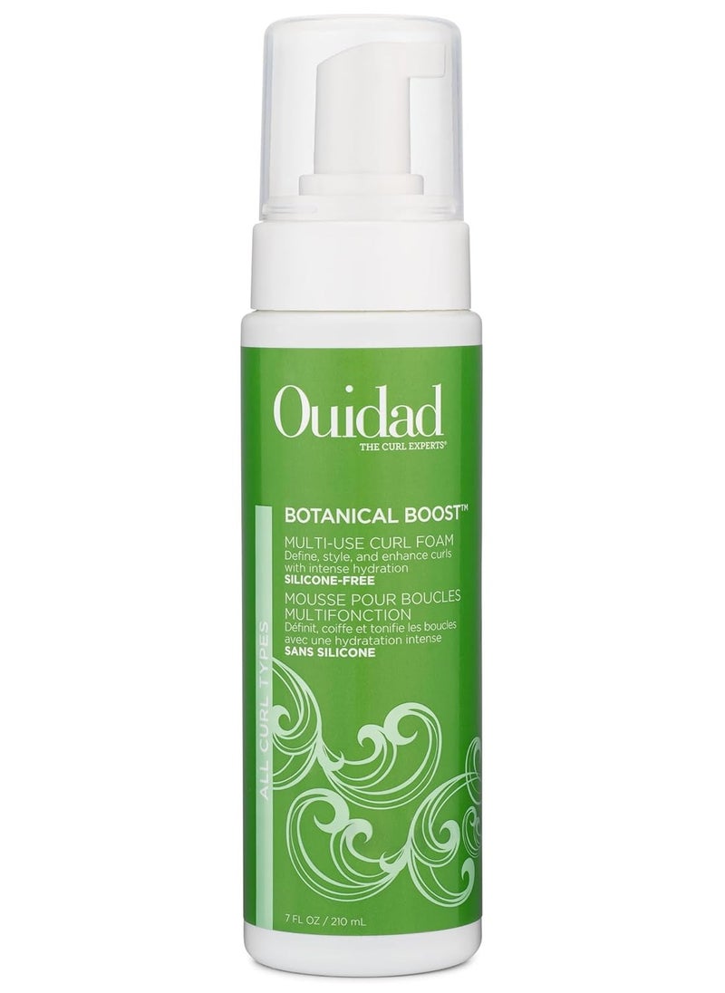 Ouidad Ouidad Botanical Boost Multi-Use Mousse for Curly Hair, 7 fl oz, Lightweight Hair Styling Foam, Curl Enhancer Restores, Hydrates & Adds Shine, Sulfates, Parabens & Cruelty-Free Curly Hair Products  - Image 1