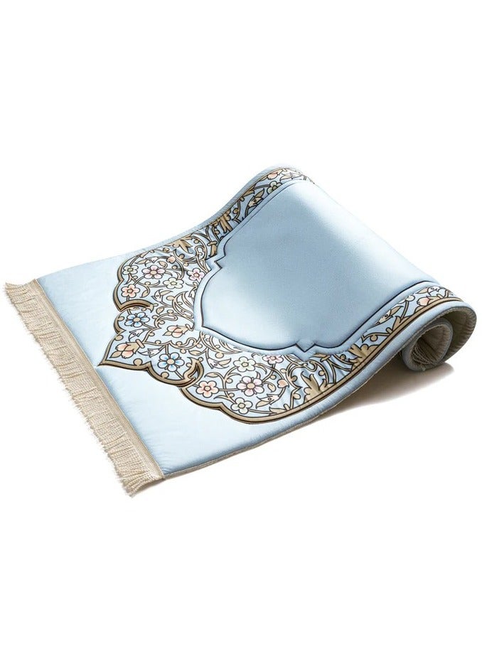 Premium Islamic Prayer Rug – Soft Velvet Salah Mat with Elegant Design for Daily Worship – Lightweight and Portable Muslim Prayer Mat  - Image 2