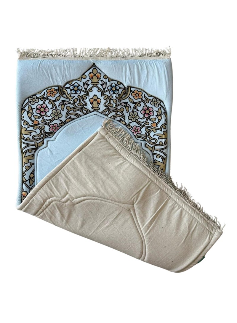 Premium Islamic Prayer Rug – Soft Velvet Salah Mat with Elegant Design for Daily Worship – Lightweight and Portable Muslim Prayer Mat  - Image 3