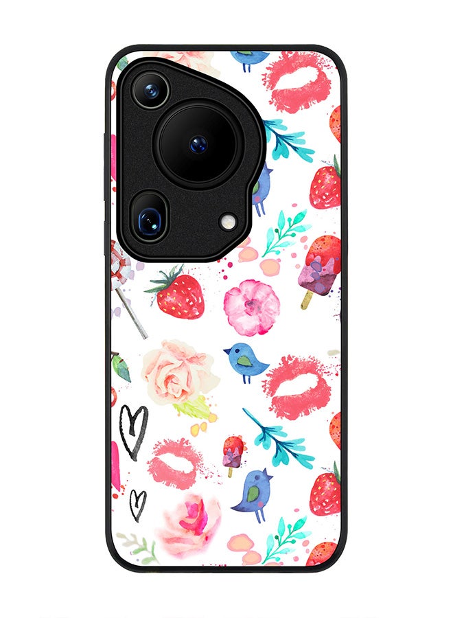 Stylizedd Rugged Black edge case for Huawei Pura 70 Ultra, Slim fit Soft Case Flexible Rubber Edges Anti Drop TPU Gel Thin Cover -  Summer Fever - Image 1
