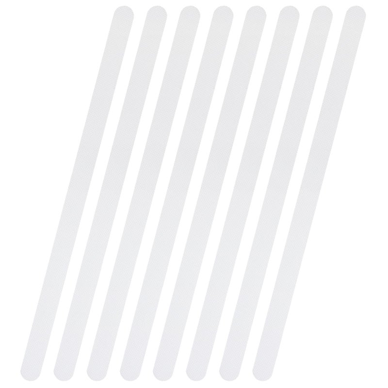 Jecdfs Set of 8 Non-Slip Strips for Showers and Bathtubs, Transparent, Self-Adhesive, Non-Slip Protection R10, Safety Strips 2 cm x 38 cm - for Bathrooms and Stairs - Image 1