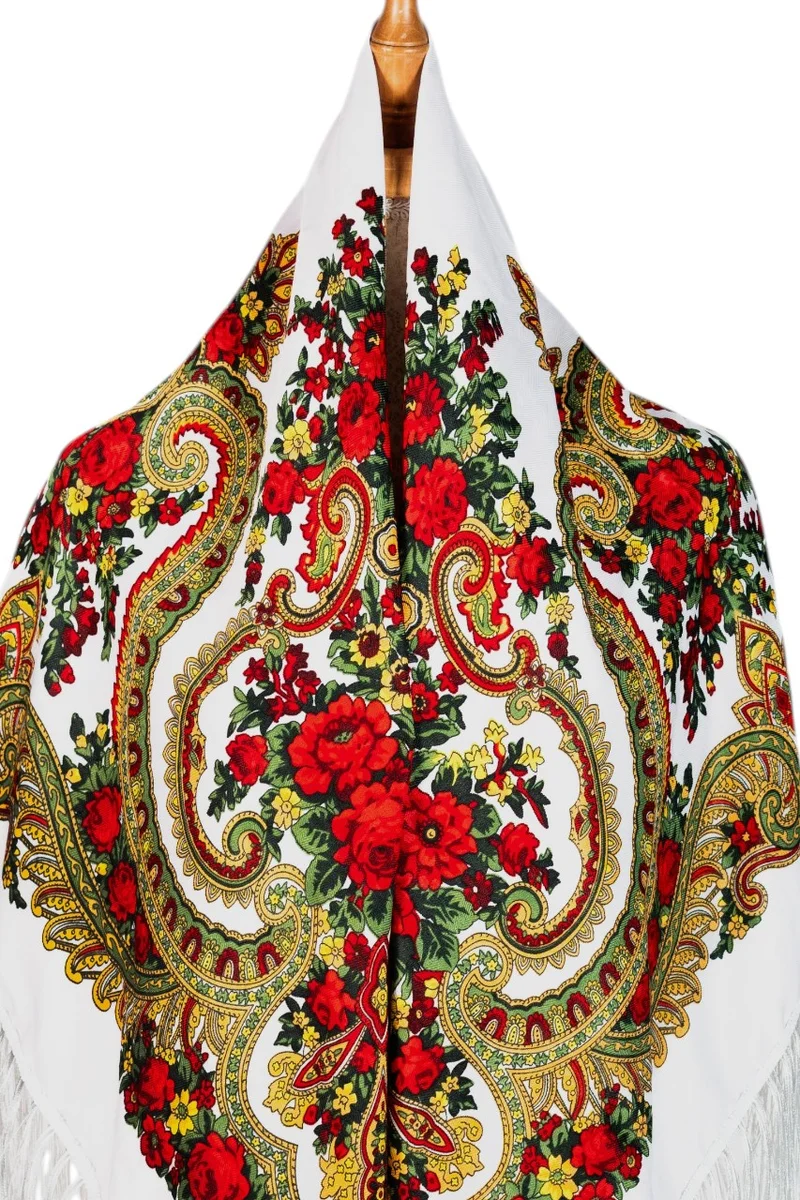 D'Daniela Avrora Women's Eastern European Cotton Tassel Shawl