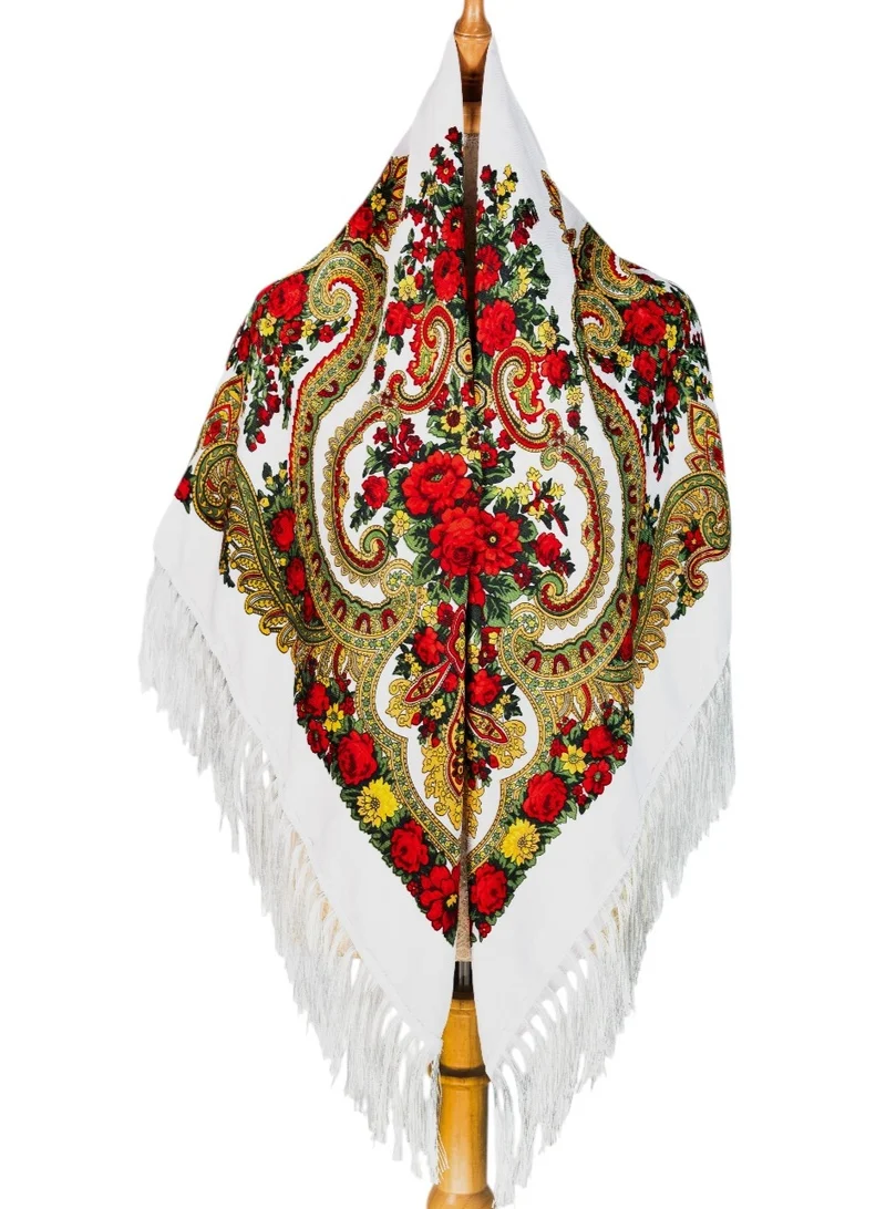 Avrora Women's Eastern European Cotton Tassel Shawl
