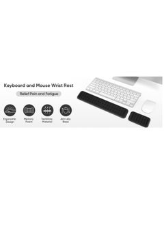 DUNISO Memory Foam Keyboard And Mouse Wrist Rest Pad, Ergonomic Keyboard Wrist Rest, Wrist Support Pad, Keyboard Support, Pain Relief Easy Typing For Desktop Computer,  Office And Laptop  - Image 4