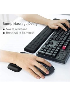 DUNISO Memory Foam Keyboard And Mouse Wrist Rest Pad, Ergonomic Keyboard Wrist Rest, Wrist Support Pad, Keyboard Support, Pain Relief Easy Typing For Desktop Computer,  Office And Laptop  - Image 5
