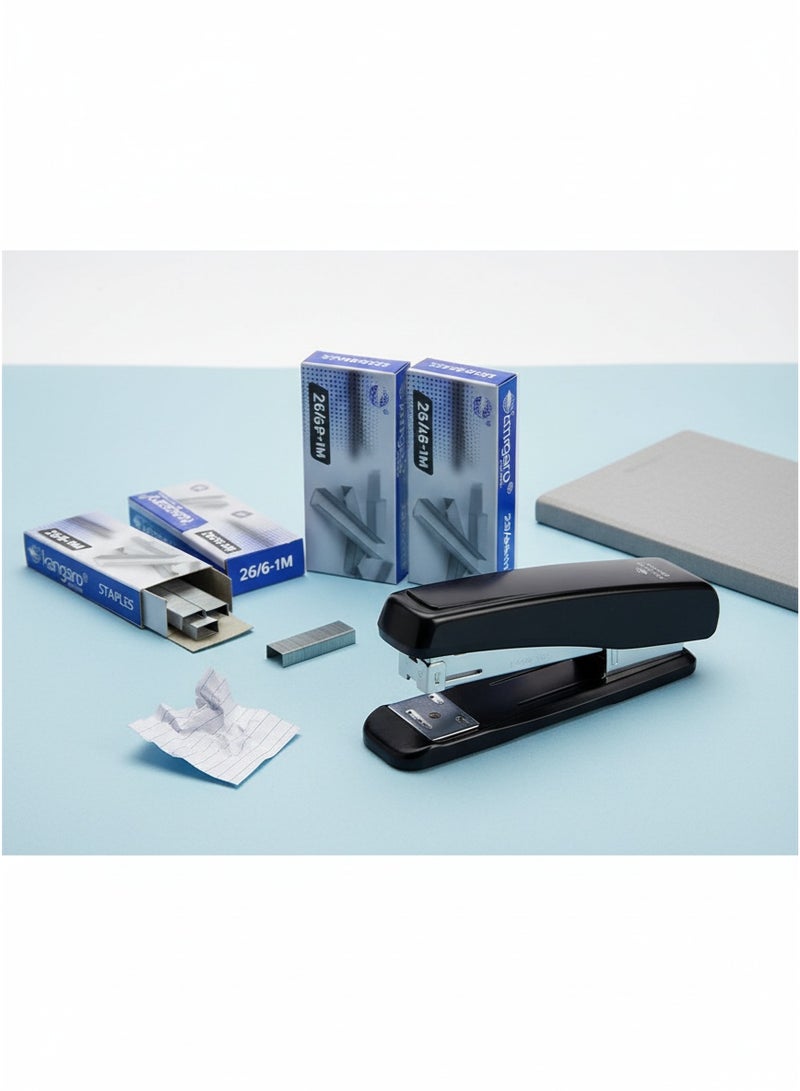 كانجارو دباسة كانجارو DS-45 شديدة التحمل مع 4 علب من دبابيس 26/6 (مجموعة من 5 قطع) - Image 2