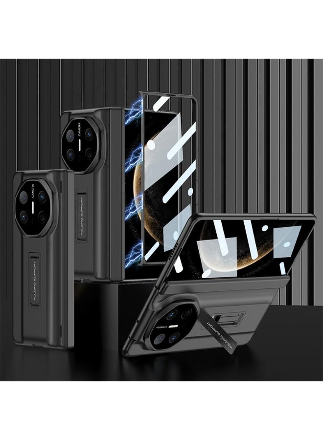 عام غطاء مغناطيسي لهواوي ميت X6، مزود بحامل قائم مدمج وحامي شاشة، غطاء PC صلب كامل الحماية للهاتف. - Image 1