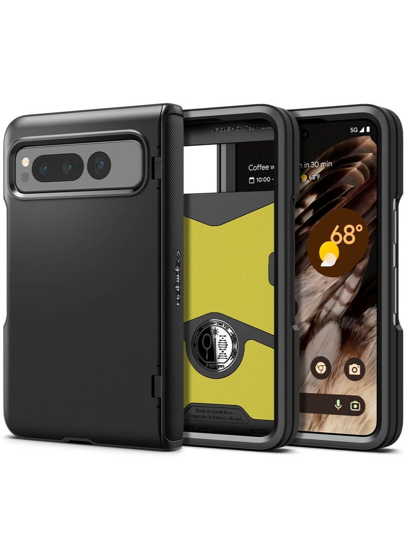 Spigen - غطاء حماية Slim Armor Pro لهاتف Pixel Fold (2023) مع غطاء مفصلي - أسود - Image 1