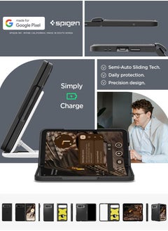 Spigen Slim Armor Pro for Pixel Fold Case Cover (2023) with Hinge Coverage - Black  - Image 2