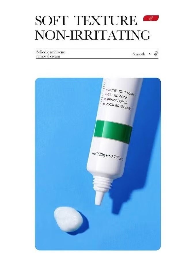 BIOAOUA Salicylic Acid Acne Removal Cream , Acne Treatment Face Cream, Acne Spot Treatment for Face & Acne Dots, Natural Cystic Acne Treatment, For All Skin Types, Premium Acne Scar Cream & Pimple Remover 20g - Image 3