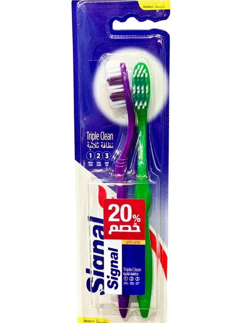 SIGNAL TOOTH BRUSH TRIPLE CLEAN 123 1+1