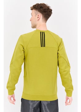 Adidas Men Sportswear Fit Long Sleeve Outdoor Sweatshirt, Olive  - Image 4