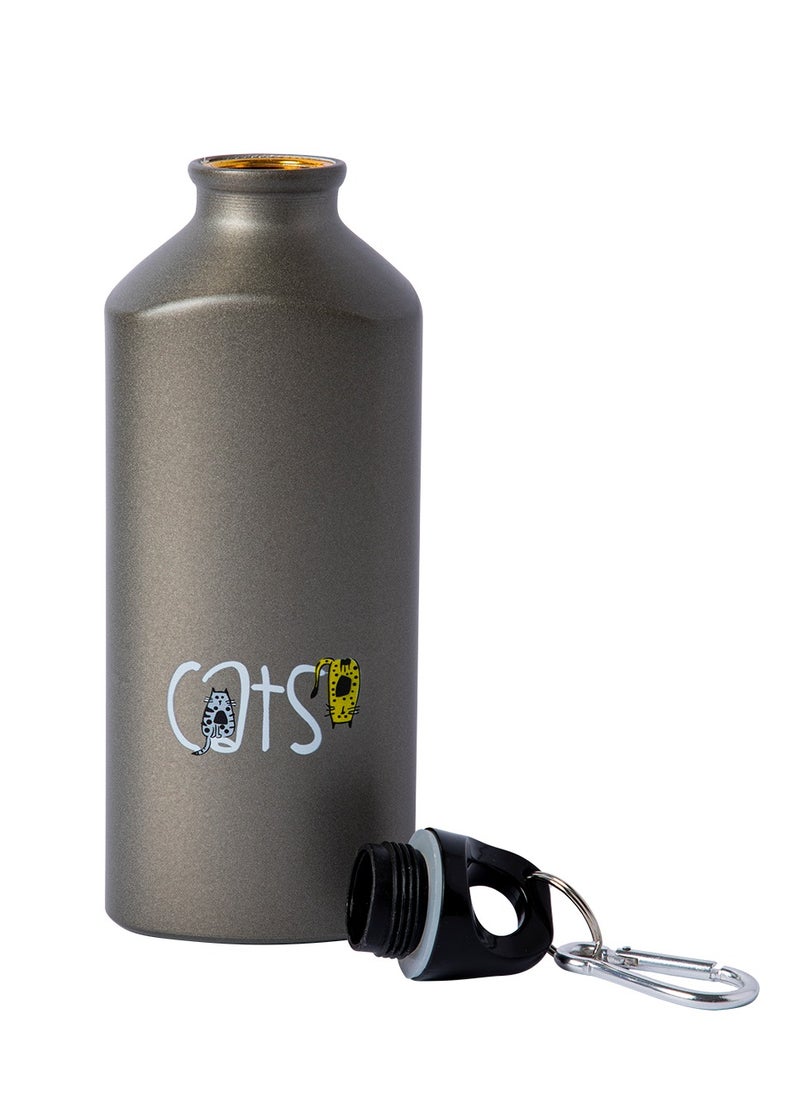 Biggdesign - Biggdesign Cats Aluminum Water Bottle, 600ML - Image 1
