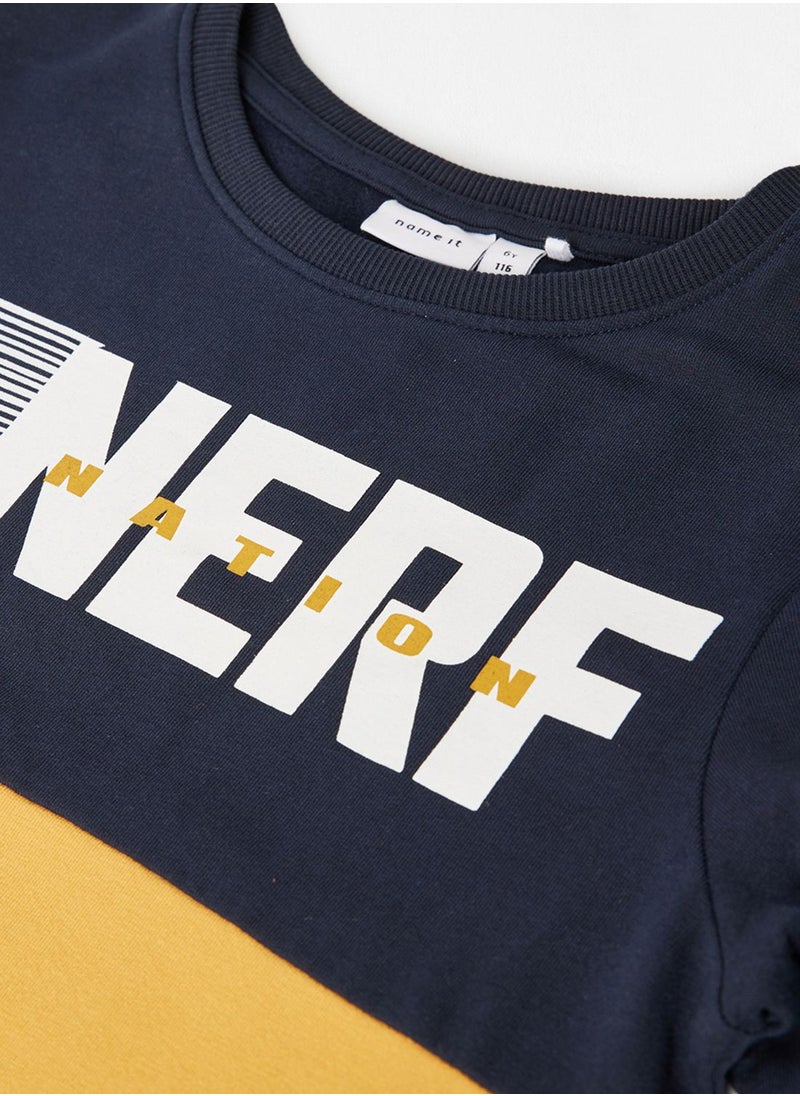 NAME IT Kids Color Block Long Sleeve Sweatshirt  - Image 3