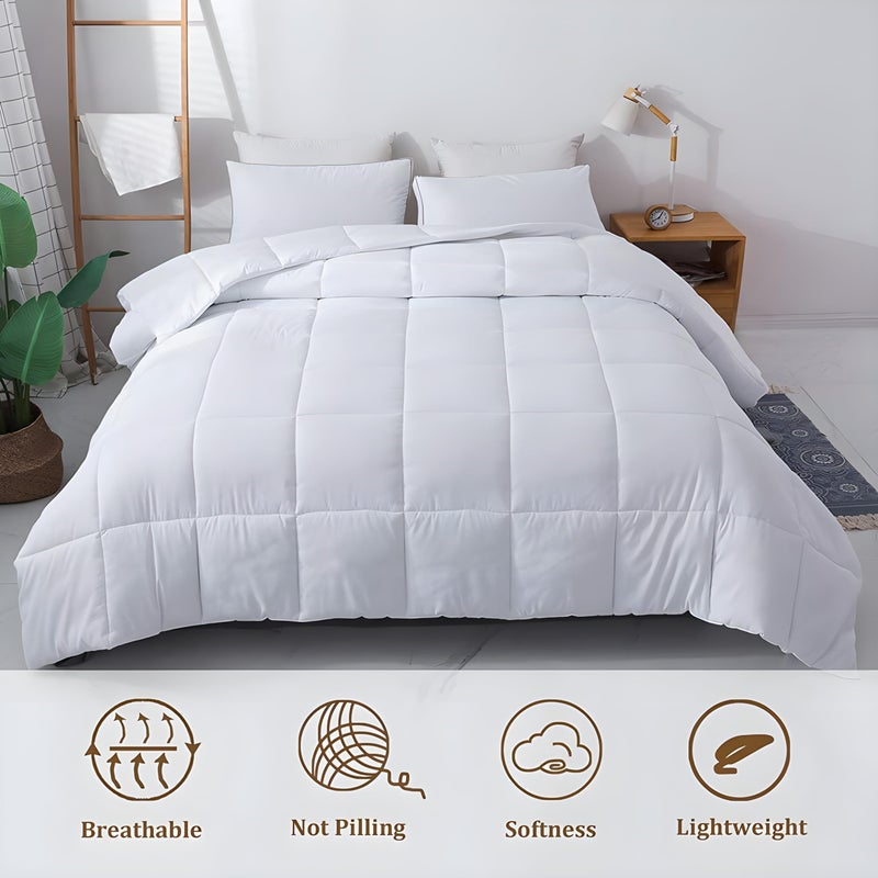 Texlux Ultra-Soft 300 GSM AC Comforter - Double, White, 90" x 100" - Image 4