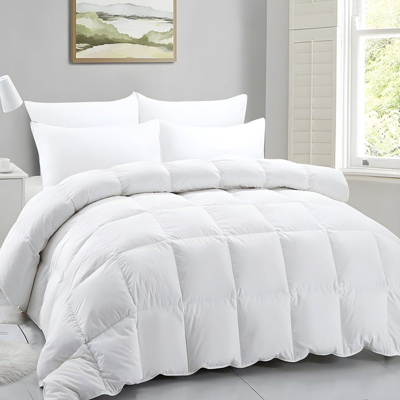 Texlux Ultra-Soft 300 GSM AC Comforter - Double, White, 90" x 100" - Image 1