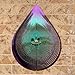 Kexsscai Wind Spinner Garden Indoor Outdoor Decor 3D Stainless Steel Metal Hanging Decorations Water Droplets Shape Wind Sculptures Spinners 12inchGreenPurpleGifts for Women Mom Dad Friend - Image 3