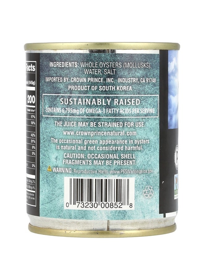 Crown Prince Natural Crown Prince Natural, Whole Oysters, Packed In Water, 8 oz (226 g)  - Image 3