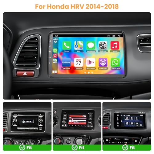 electrosmart Android 13 Car Stereo for Honda Vezel HRV 2014 2015 2016 2017 2018 with Wireless Carplay Android Auto 5G WiFi 9 1080P Touch Screen GPS Navi Head Unit FM Radio Bluetooth 50 Mirrorlink4GB64GB - Image 3