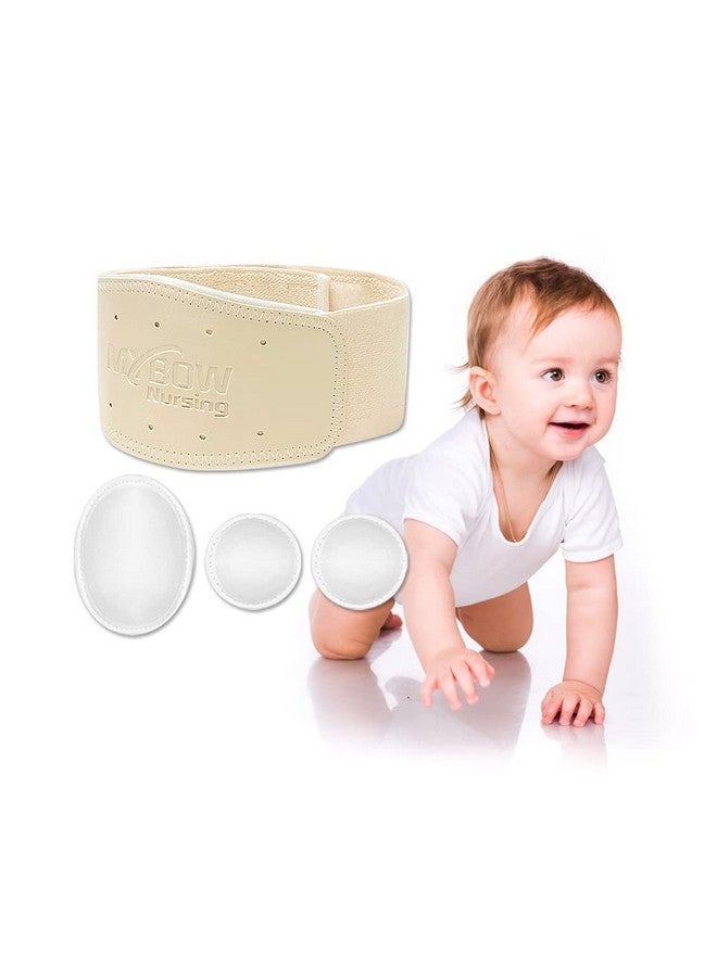 Mybow Umbilical Hernia Belt Baby Belly Button Band Newborn Cover Infant Tummy Wrap Umbilical Cord Belt Baby Support Truss Child Adjustable Belly Band Abdominal Navel Relief (Medium) - Image 1