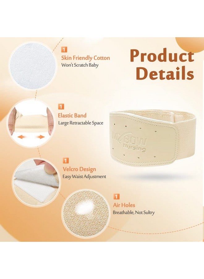 Mybow Umbilical Hernia Belt Baby Belly Button Band Newborn Cover Infant Tummy Wrap Umbilical Cord Belt Baby Support Truss Child Adjustable Belly Band Abdominal Navel Relief (Medium) - Image 4