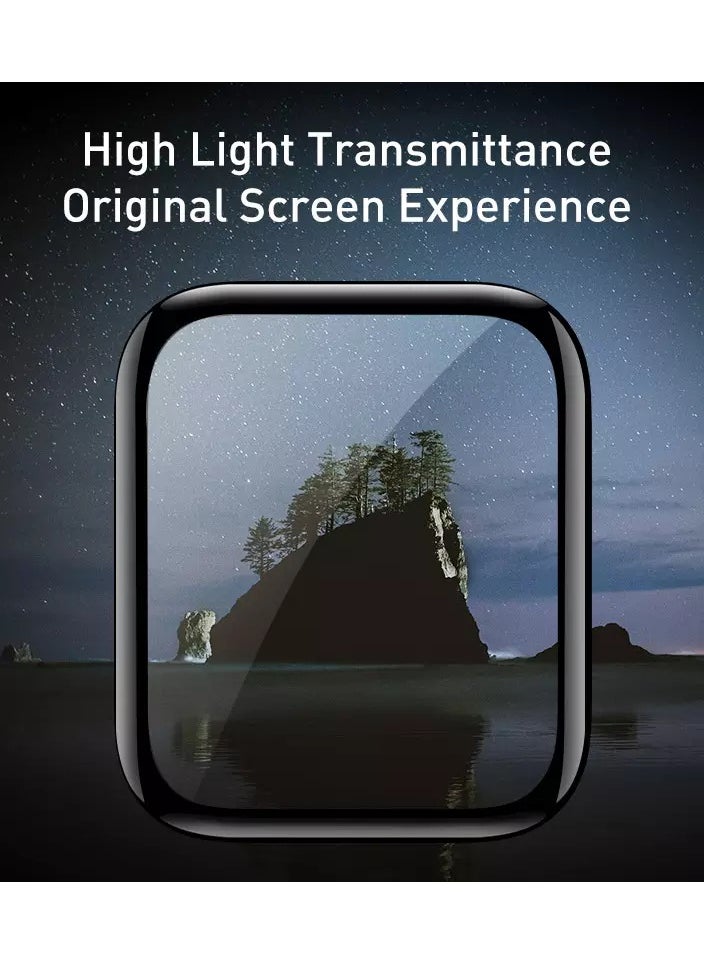 TWEGGON - Apple Watch Screen Protector 41MM  Full Coverage 3D HD Screen Protector for Apple Watch Series 9/8/7 41mm Black/Clear - Image 1
