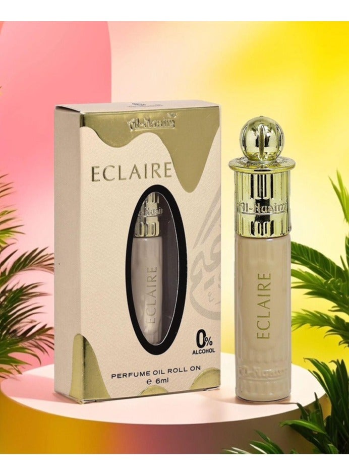 عطر النعيم إكلير رول أون 6 مل | زيت عطري مركز خالٍ من الكحول | عطر زهري حمضي منعش ومسك يدوم طويلاً للنساء | حجم مناسب للجيب