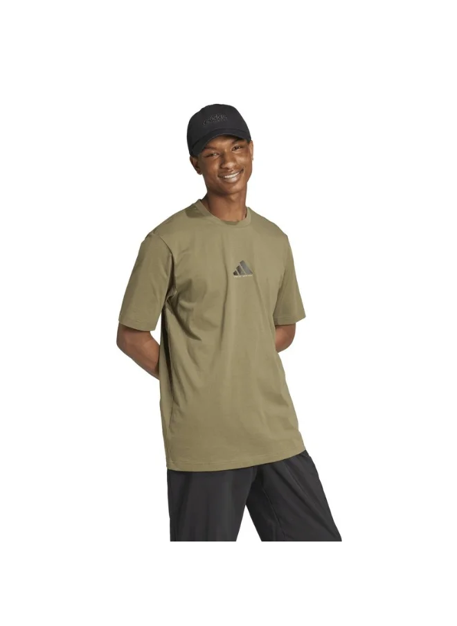 اديداس adidas M C PHOTO TEE Green Training T-SHIRTS for Men - XS