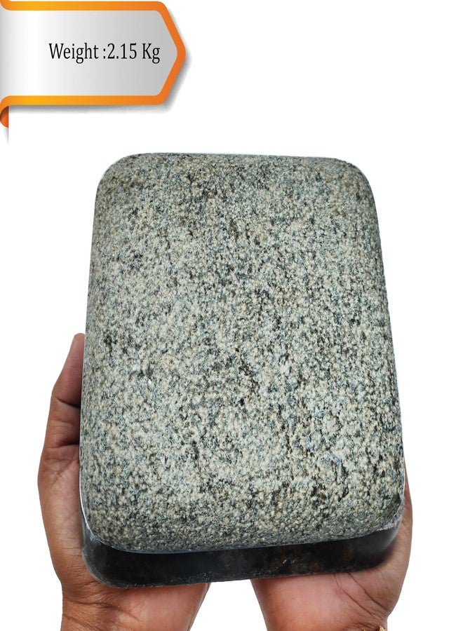 Neolithic- Granite Foot Cleaning Stone|Dead Skin|Scrubber| Callus Remover| Turmeric Rubbing Stone| 6 * 6 Inches - Small Size - Image 3